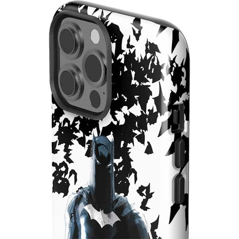 DC Comics Batman Holding batarang Art iPhone 15 Pro Max Impact Case